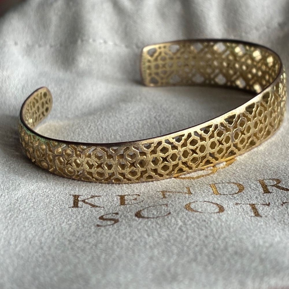 Kendra Scott Gold Filigree Open Cuff Bracelet